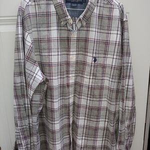 US Polo Assn size XL grey white and red long slee